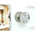 thumbnail image 6 of Passage Diamond Round Brilliant Crystal Door Knobs Satin Nickel Round Rosette, 6 of 8