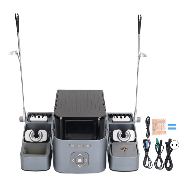 Intelligent Soldering Station Dual Channel High Efficiency Digital Welding Station Handle Heating Core Kit 220V EU Plug