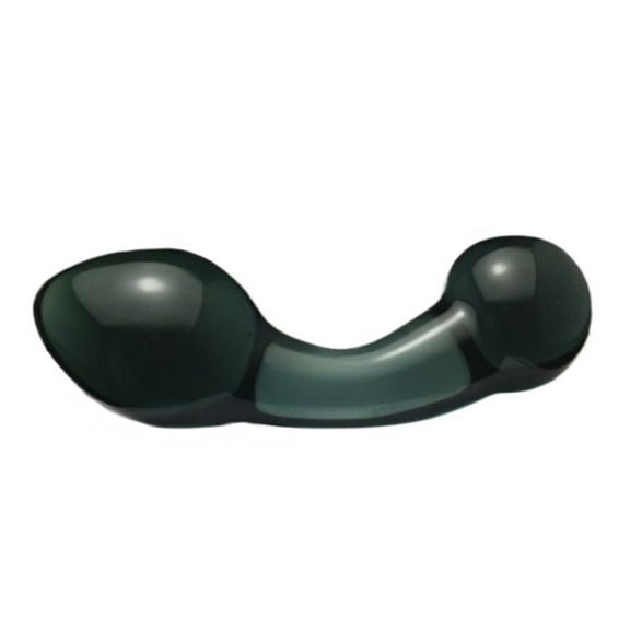 Crystal Black Curved Glass Body Massager Personal Massage Wand