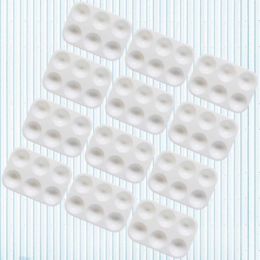 MLINS 60 pcs  Portable Painting Palettes Plastic Drawing Tray for DIY Craft Professional Art Painting