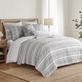 thumbnail image 5 of Levtex Home Adare Grey Reversible Full/Queen Quilt Set (88x92in) with 2 Pillow Shams (26x20in) - Floral Bedding - Grey White - Cotton Full/Queen Size Quilt Bedding Set - Lightweight, Soft, Pre-Washed, 5 of 5