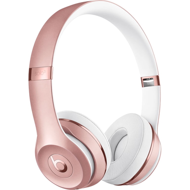 Beats Solo3 Wireless On-Ear Headphones (Rose Gold) Bundle with