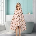 thumbnail image 6 of Pink Christmas Gingerbread House Pattern Hooded Bath Towel，50"x30" for Ages 3 To 12 Kids, Quick Dry Lightweight Soft Microfiber Hood Beach Towel Cover Up for Kids, 6 of 7