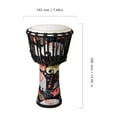 thumbnail image 4 of Instrumento Musical Djembe Drum African Goatskin Drumhead Arte Colorido Patrones 8 Pulgadas Gran Regalo para Principiantes Adultos Y, 4 of 6