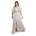 thumbnail image 2 of Vestido largo con abertura Roman Fashion / Tallas Extras, 2010 (Hueso) beige 38, 2 of 6