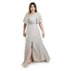 thumbnail image 2 of Vestido largo con abertura Roman Fashion / Tallas Extras, 2010 (Hueso) beige 40, 2 of 6
