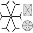 thumbnail image 1 of Sujetadores de sábanas, correas elásticas ajustables para soporte de sábanas para cama completa, clips de sábanas cruzadas de 6 vías, banda de tirantes, colchones redondos y cuadrados ajusta, 1 of 5