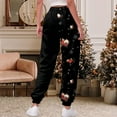thumbnail image 5 of TTUHYWXI Christmas Pajama Pants for Women Print Pj Bottoms Drawstring with Pockets (Black, S), 5 of 5