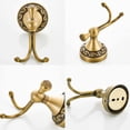 thumbnail image 5 of Juego de accesorios de baño MOGFCT de bronce envejecido con patrón tallado, 5 of 5