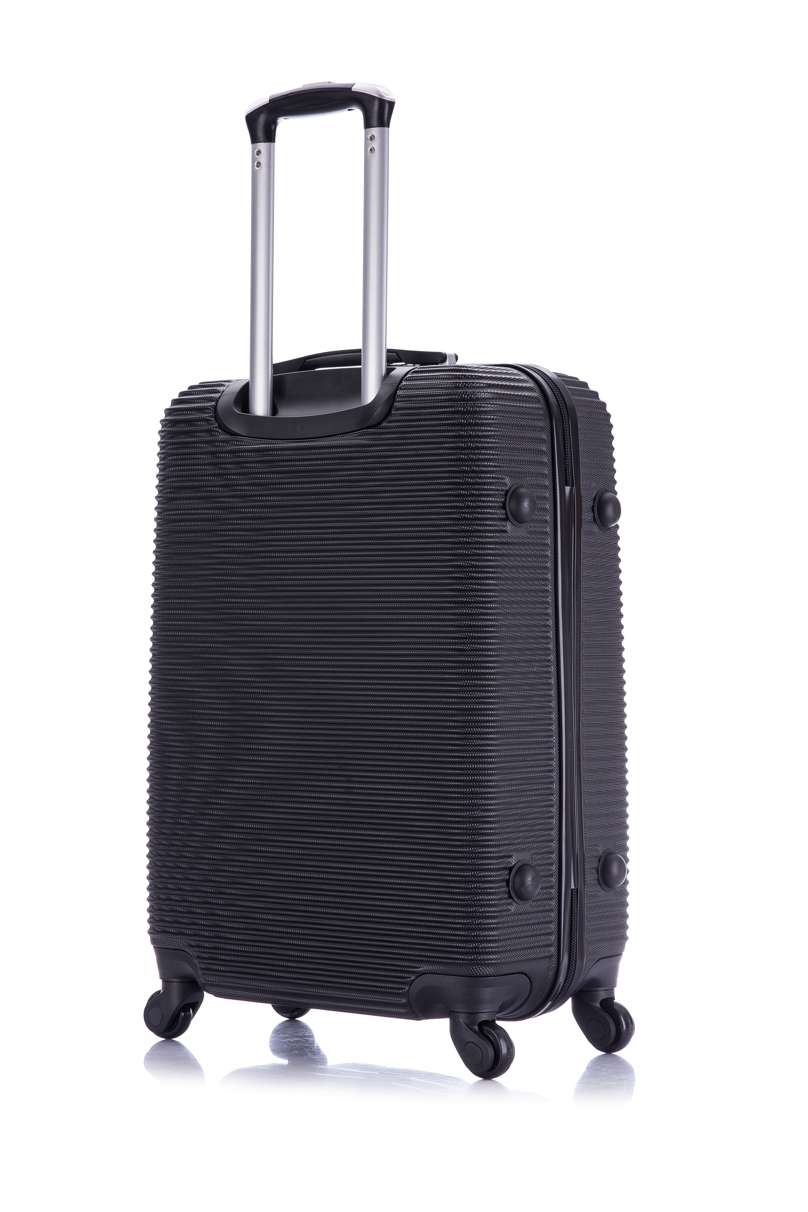 InUSA Royal 24" Hardside Lightweight Luggage with Spinner Wheels, Handle, and Trolley, Black