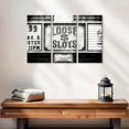thumbnail image 2 of Elephant Stock Loose Dollar Slots Wall Art - Horizontal Multi Panel Canvas - Living Room Wall Decor - Hobbies And Lifestyle Multi Panel - Black And Gray Decor By Philippe Hugonnard - 23" x 14", 2 of 4