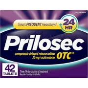Prilosec OTC Delayed-release Acid Reducer, 3 Month Supply, 42 Count (Pack of 2)