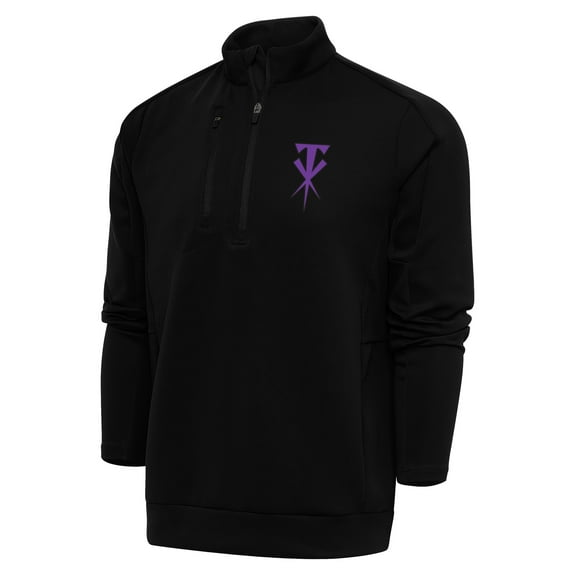 Men's Antigua Black The Undertaker Generation Quarter-Zip Pullover Top