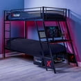 thumbnail image 1 of X Rocker Armada Twin over Twin Gaming Bunk Bed with Built-In Gaming Desk, Black, Twin/Twin, 1 of 4