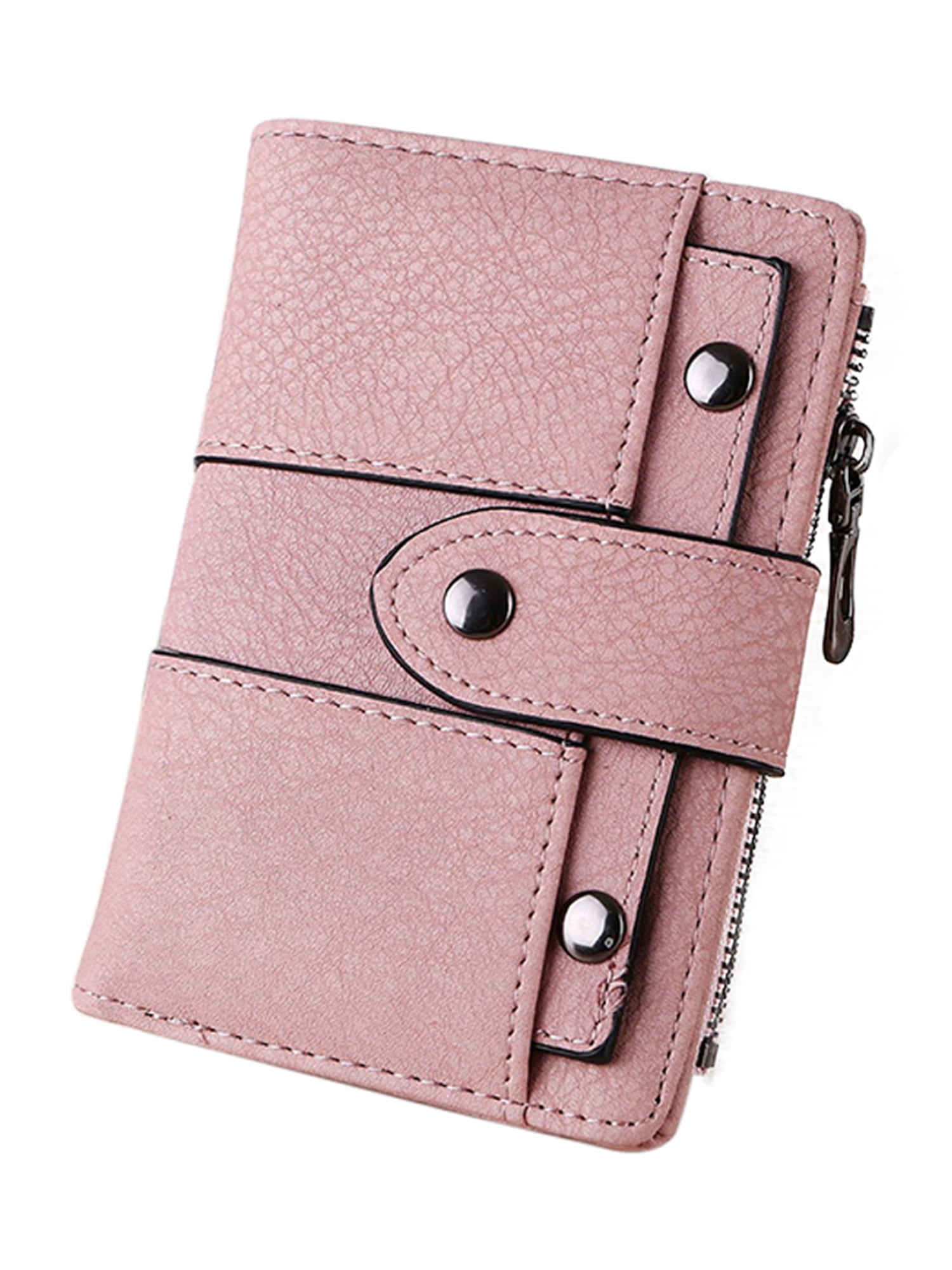 Wodstyle - Women Coin Holder Zip Purse Short Mini Wallet Folding Card