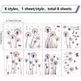 thumbnail image 2 of 8 Sheets Dandelion Wall Sticker Spring Flowers Window Decals Self Adhesive PVC Waterproof Window Cling Peel Stick Wall Decor DIY, 2 of 9