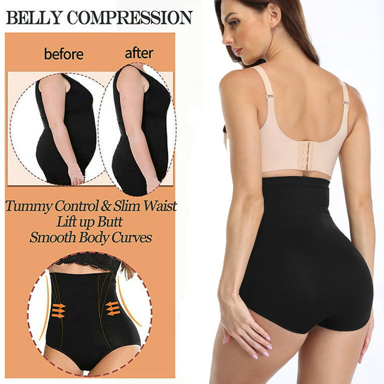 DAKIMOE Tummy Control Shapewear Women High Waisted Butt Lifter Body Shaper,  Black, M-L 