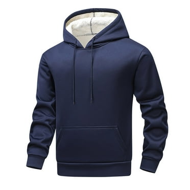 Men's Sherpa Hoodie Heavyweight Fleece Lined Thick Winter Thermal Athletic Sweatshirt with roo Pocket