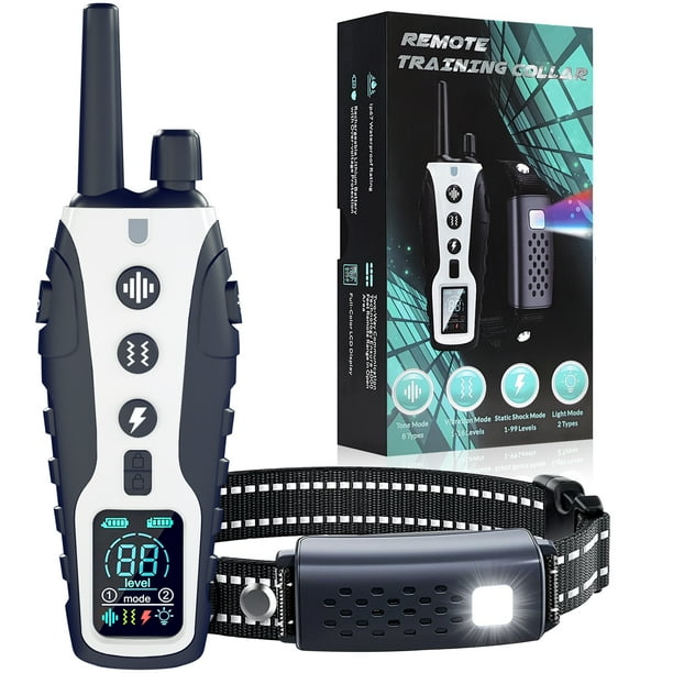 Upgraded Dog Shock Collar with Flashing Light for Night Walks,Dog