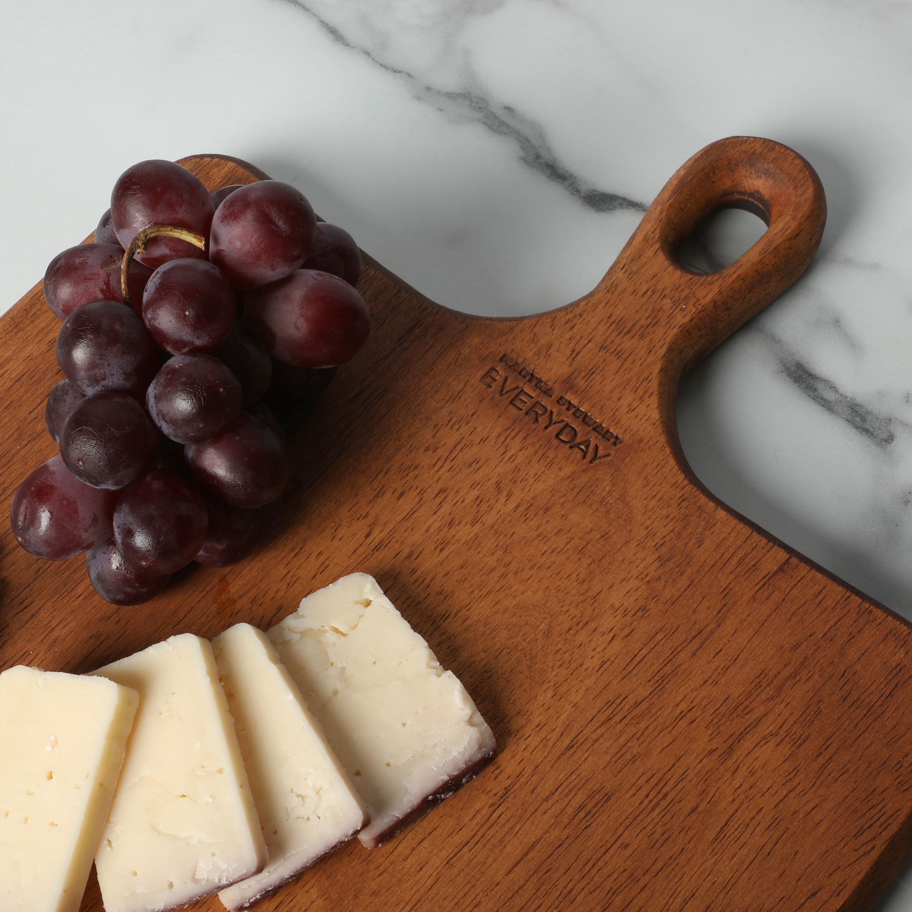 Martha Stewart Everyday Westhaven 4"x 9.5" Acacia Wood Cutting Board for Kitchen Chopping Board