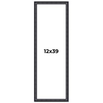 12x39 Frame Black Real Wood Picture Frame Width 1.25 inches | Interior Frame Depth 0.5 inches |