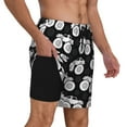 thumbnail image 2 of Kdxio Cool Car Print Men's Swim Trunks with Compression Liner 7 Inch Inseam Quick Dry Swim Shorts, 2 of 7