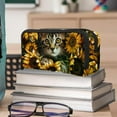 thumbnail image 6 of MUOOUM Pencil Case, Sunflowers Cat Kitten Large Capacity Pencil Pouch Stationery Pen Bag, 6 of 7