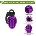thumbnail image 4 of Unique Bargains 4 Pcs Tire Valve Stem Caps Decorative Grenade Shape Tyre Valve Dust Covers Aluminum Alloy Plastic  Purple 36.5mm, 4 of 5