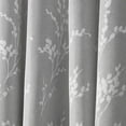 thumbnail image 5 of Nicole Miller Turion Floral Room Darkening Blackout Grommet Top Curtain Panel Pair, 52"x84", Ash Grey, 5 of 7