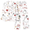 thumbnail image 6 of Brqkzdu 2 Piece Womens Halloween Pajamas Sets Long Sleeve Collar Button Down Pj and Pajama Pants Loose Comfy Nightwear Sets, 6 of 8