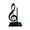 Black, variant on KGJQ 3D Printed Treble Clef Bookends, Music Note Shelf Organizer, Non-Slip Modern Bookend with Stable Support, Sturdy Music Themed Book Stand for Desk Decor
