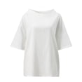 thumbnail image 3 of Yuncity Womens Linen Tops Cotton Solid Color Loose T-Shirt S-2Xl, 3 of 3
