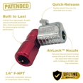 thumbnail image 2 of Mandril de aire para llantas JACO Lightning L2 de flujo cerrado, 1/4" F-NPT, 2 of 6