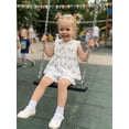 thumbnail image 6 of AceBaby Toddler Baby Girls Summer Outfits Floral Print Tops and Lace Trim Shorts 2Pcs Set,Size 6M-4T, 6 of 9