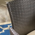 thumbnail image 2 of 7-Piece Brown Contemporary Handcrafted Outdoor Furniture Patio Dining Set - Beige Cushions, 2 of 7