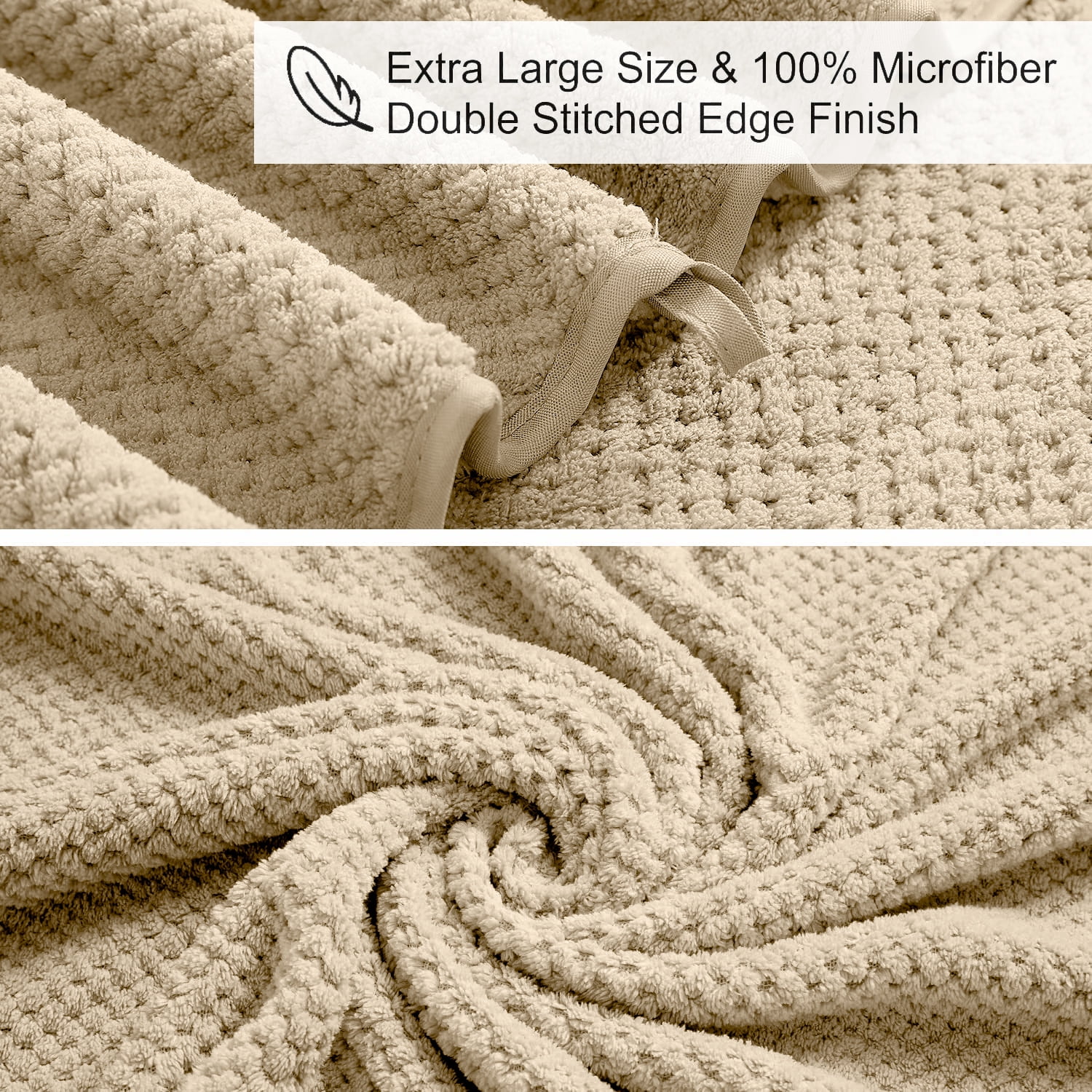 Smuge 4 Pack Bath Towels Extra Large 35 x 70 Inches,600 GSM Ultra Soft Large Bath Towel Set Quick Dry Bathroom Towelsfor Bathroom Kitchen Spa Hotel Gym (Camel)