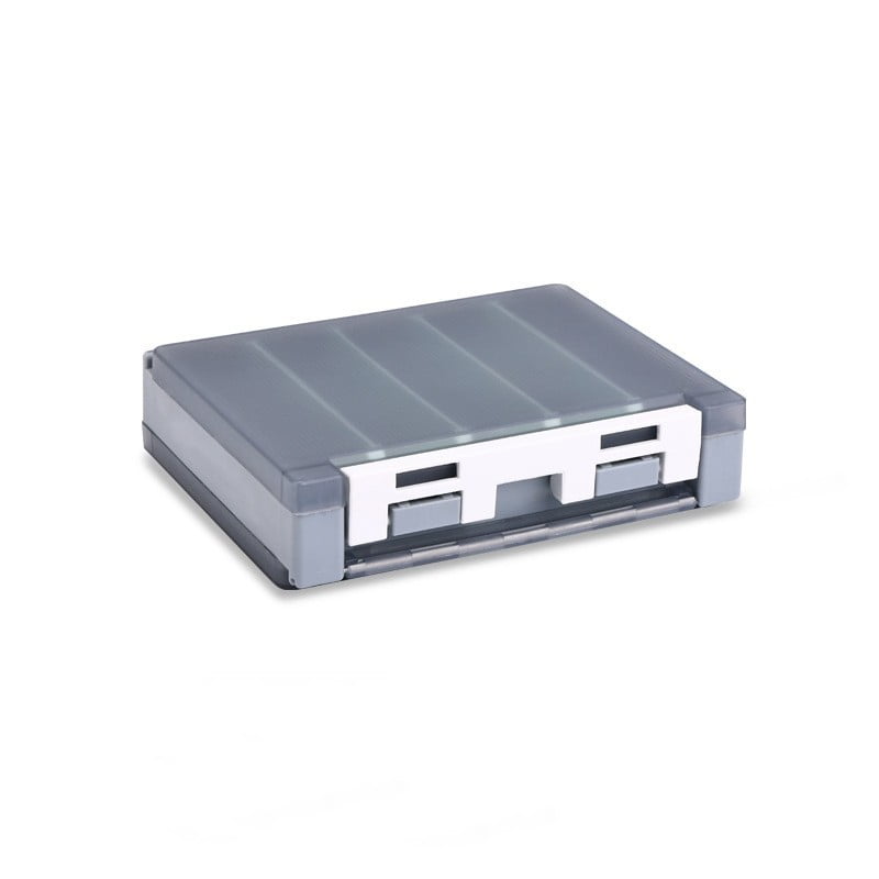 GRIMPEX Double Sided Abs Lure Box Fishing Tackle Storage Organizer with Removable Gray S