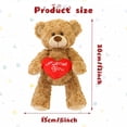 thumbnail image 3 of Guvpev 12" Teddy Bear Plush with Red Heart, Soft and Cuddly Romantic White Teddy Bear Stuffed Animal Gift for Valentine's Day, Anniversary, Graduation, Mom, Wife, Girlfriend, 3 of 14
