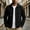 B_ Black Coats for Men, variant on Mens Lapel Contrast Stitch Utility Shirt Jacket Snap Button Dual Chest Pocket Relax Fit Outerwear for Casual Office Weekend Walking Outfits Black XS