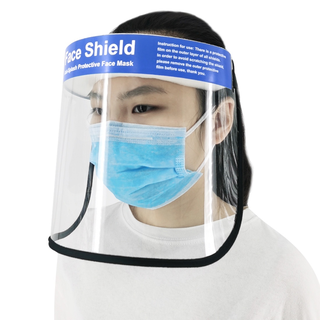 Transparent mask Protective cap Face mask Plastic antiseizure saliva