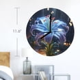 thumbnail image 2 of Wall Clock Artwork - Personalized Clocks 11.6" - Floral Flowers Blue Orchid, 2 of 5