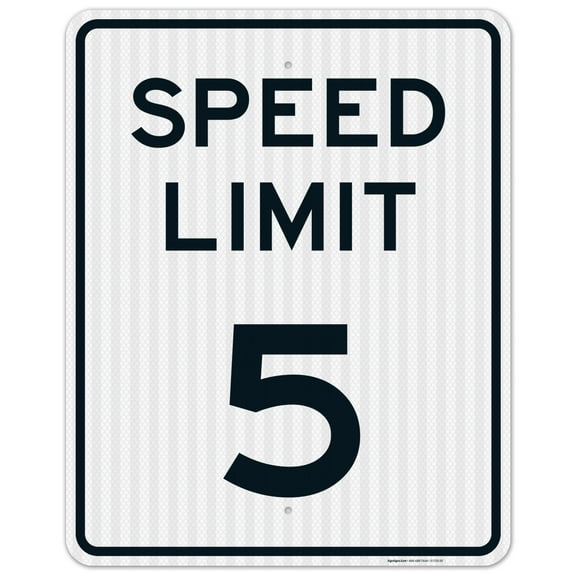 Speed Limit 5 MPH Sign,