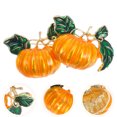 thumbnail image 3 of 2 broches de calabaza de aleación de Halloween con solapa de aceite de goteo, broche de diamantes de imitación brillante, regalo de Halloween, decoración de disfraces, insignias de estilo aleatorio, 3 of 5