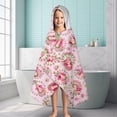 thumbnail image 6 of Strawberry Princess Pattern Hooded Bath Towel，60"x35" for Ages 3 To 12 Kids, Quick Dry Lightweight Soft Microfiber Hood Beach Towel Cover Up for Kids, 6 of 7
