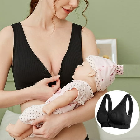 

asdoklhq Sports Bras for Women Simply Sublime Seamless Nursing Bra for Breastfeeding Wireless Maternity Bra