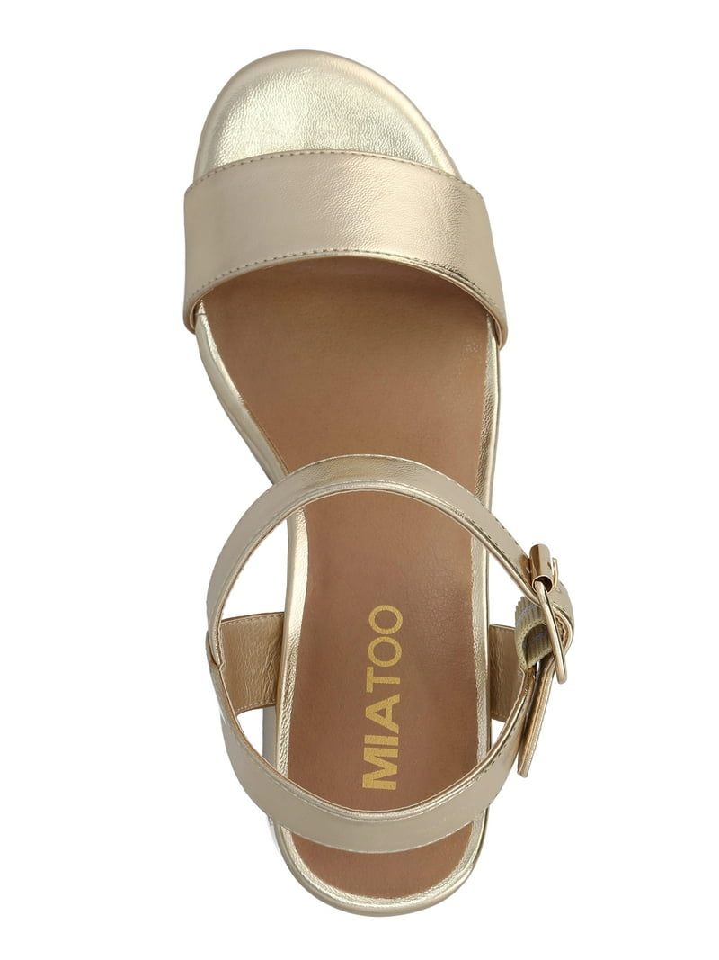 MIA TOO Women's Beebee Platform Block Heel Sandal - Walmart.com