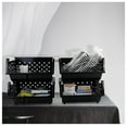 thumbnail image 7 of CintBllTer 4 Pack Plastic Stackable Storage Baskets, Large Stacking Bins for Organizer, Black, 7 of 7