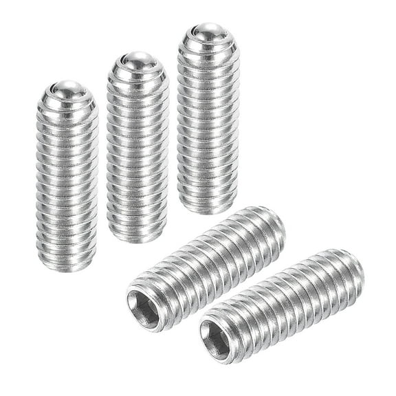 Ball Point Set Screws, M4 x 12mm 304 Stainless Steel Metric Spring Hex Socket Screw 15pack