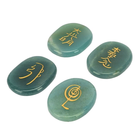 Rune Stones Set,4Pcs Natural Rune Stones Engraved Reiki Symbols Stones Meditation Stones Set Future-Proof Design