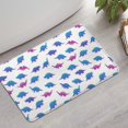 thumbnail image 2 of Dinosaur and Silhouette White Pattern Non Slip Microfiber Bathroom Rugs, Soft Rubber Backing Bath Mats for Bathroom Floor Tub and Shower,17"x27", 2 of 5